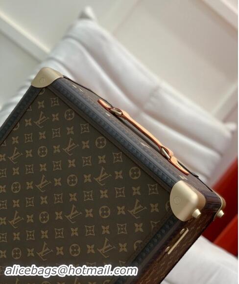 Super Quality Louis Vuitton Rolling Trunk Travel Luggage in Classic Monogram Canvas 0920 Nude 2024