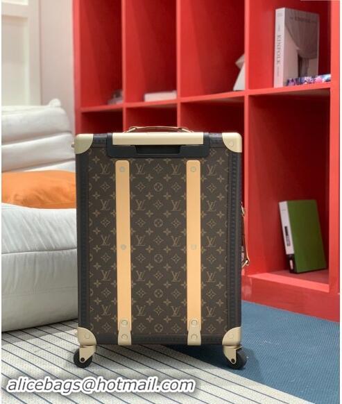 Super Quality Louis Vuitton Rolling Trunk Travel Luggage in Classic Monogram Canvas 0920 Nude 2024