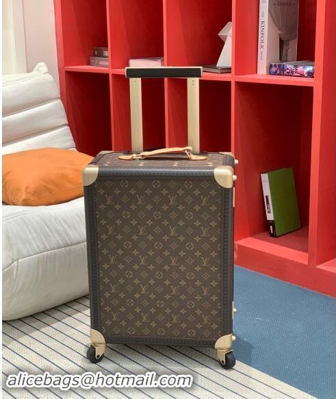 Super Quality Louis Vuitton Rolling Trunk Travel Luggage in Classic Monogram Canvas 0920 Nude 2024