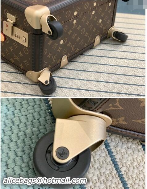 Super Quality Louis Vuitton Rolling Trunk Travel Luggage in Classic Monogram Canvas 0920 Nude 2024