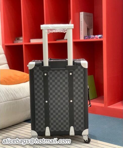 Well Crafted Louis Vuitton Rolling Trunk Travel Luggage in Damier Canvas 0920 Black 2024