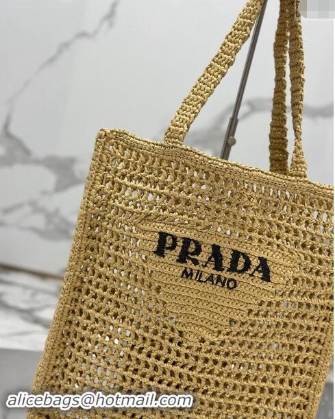 Pretty Style Prada Crochet Tote bag 1BG393 Beige 2024