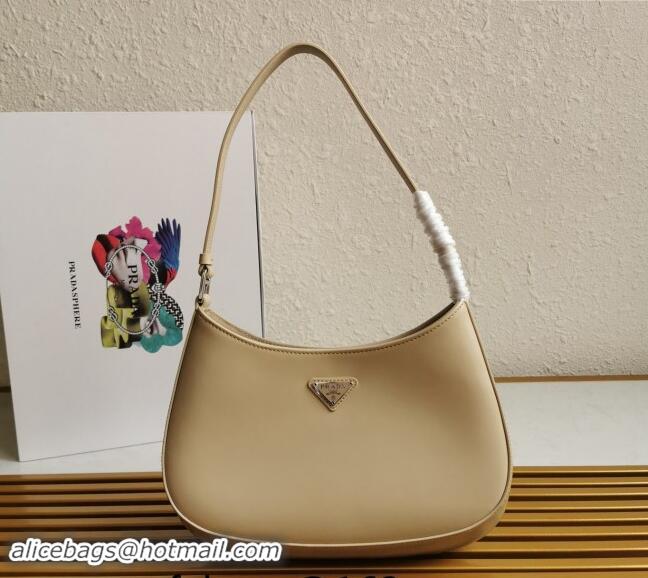 Good Product Prada Cleo Brushed Leather Hobo Bag 1BC499 Beige 2024