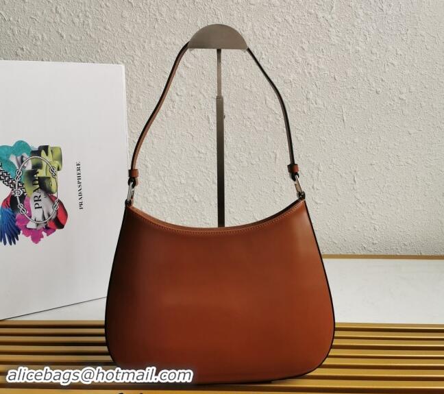 Buy Inexpensive Prada Cleo Brushed Leather Hobo Bag 1BC499 Brown 2024