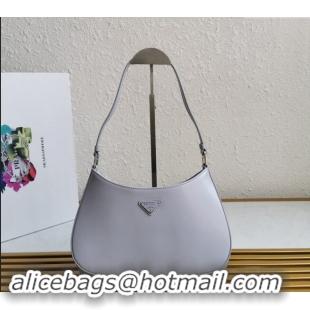 Unique Discount Prada Cleo Brushed Leather Hobo Bag 1BC499 Light Purple 2024