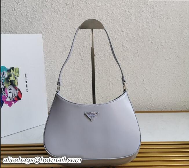 Unique Discount Prada Cleo Brushed Leather Hobo Bag 1BC499 Light Purple 2024