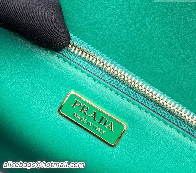 Pretty Style Prada Saffiano Leather Shoulder Bag 1BD318 Green 2024