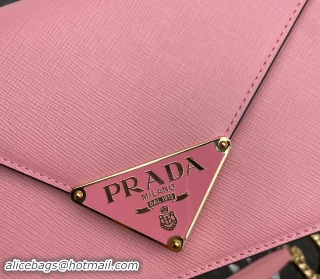 Pretty Style Prada Saffiano Leather Shoulder Bag 1BD318 Pink 2024