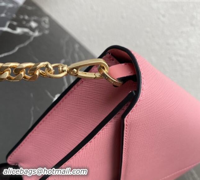 Pretty Style Prada Saffiano Leather Shoulder Bag 1BD318 Pink 2024