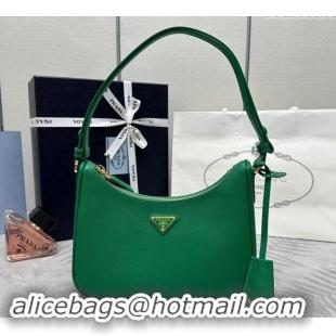 Cheapest Prada Re-Edition Saffiano leather mini bag 1BC204 Green 2024