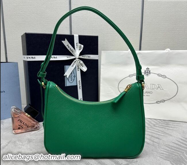 Cheapest Prada Re-Edition Saffiano leather mini bag 1BC204 Green 2024