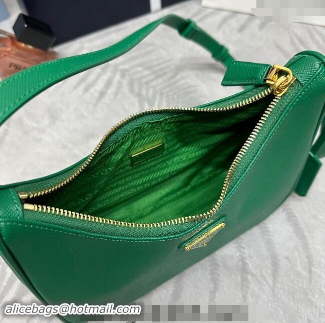 Cheapest Prada Re-Edition Saffiano leather mini bag 1BC204 Green 2024