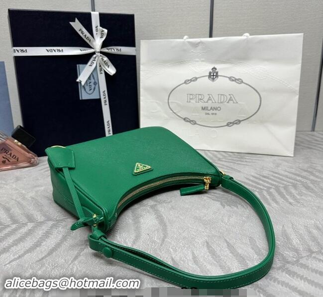 Cheapest Prada Re-Edition Saffiano leather mini bag 1BC204 Green 2024