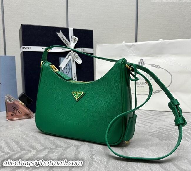 Cheapest Prada Re-Edition Saffiano leather mini bag 1BC204 Green 2024