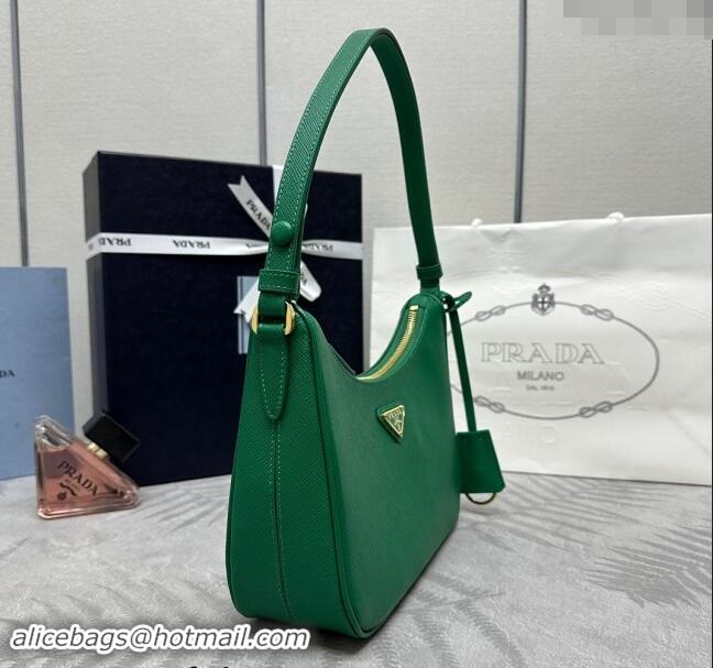 Cheapest Prada Re-Edition Saffiano leather mini bag 1BC204 Green 2024