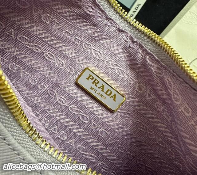 Top Quality Prada Re-Edition Saffiano leather mini bag 1BC204 Light Purple 2024