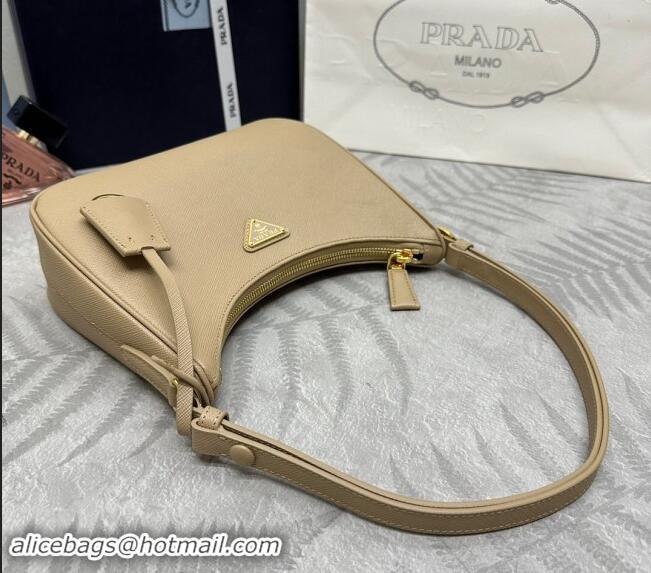 Luxurious Design Prada Re-Edition Saffiano leather mini bag 1BC204 Beige 2024