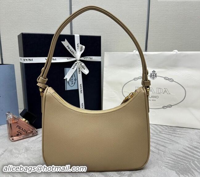 Luxurious Design Prada Re-Edition Saffiano leather mini bag 1BC204 Beige 2024