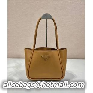 Fashion Discount Prada Grained Leather Tote bag 1BG539 Brown 2024