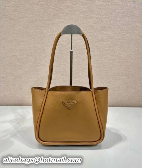 Fashion Discount Prada Grained Leather Tote bag 1BG539 Brown 2024