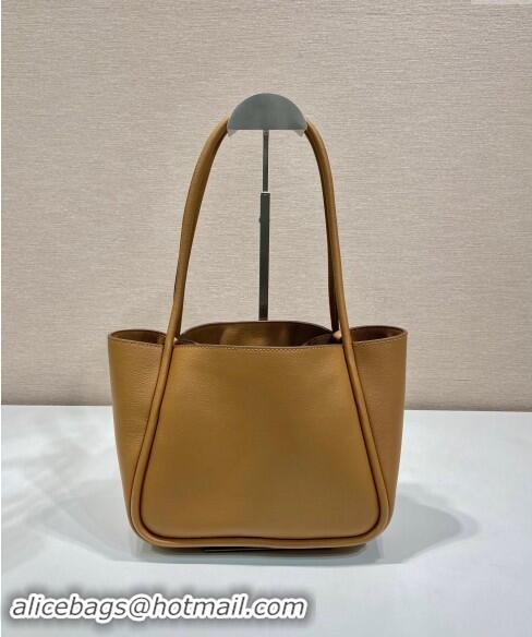 Fashion Discount Prada Grained Leather Tote bag 1BG539 Brown 2024