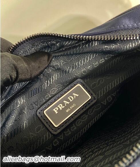 Buy Inexpensive Prada Re-Nylon and Saffiano Leather Shoulder Bag 2VH133 Dark Blue 2024