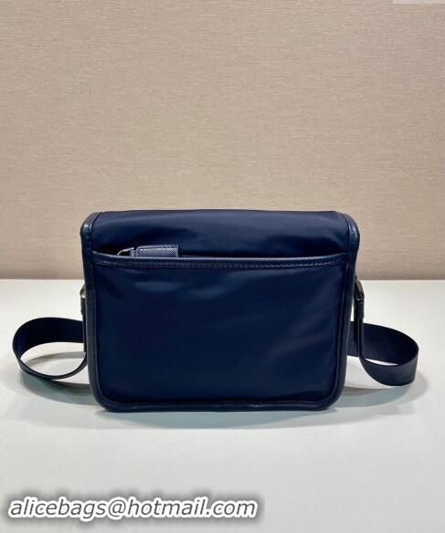 Promotional Prada Mens Nylon and Saffiano Leather Shoulder Bag 2VD034 Dark Blue 2024