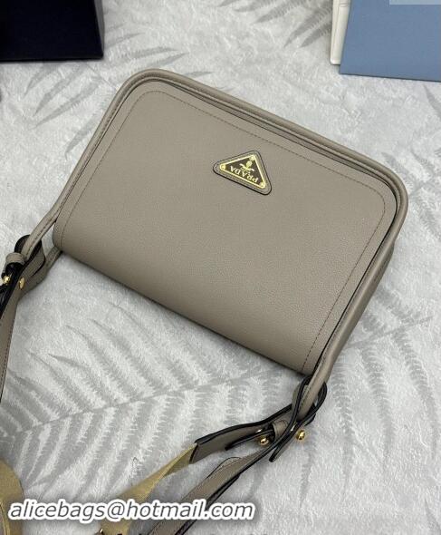 Pretty Style Prada Leather Shoulder bag 1BD372 Grey 2024