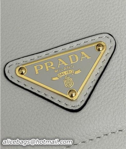 Top Grade Prada Leather Shoulder bag 1BD372 White 2024