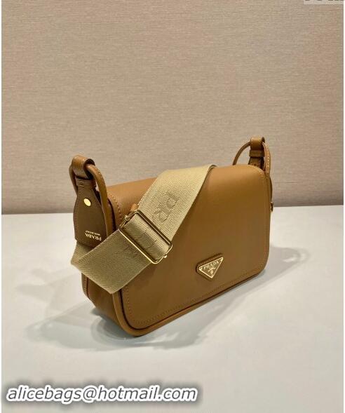 Reasonable Price Prada Leather Shoulder bag 1BD372 Brown 2024