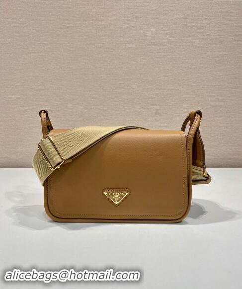 Reasonable Price Prada Leather Shoulder bag 1BD372 Brown 2024