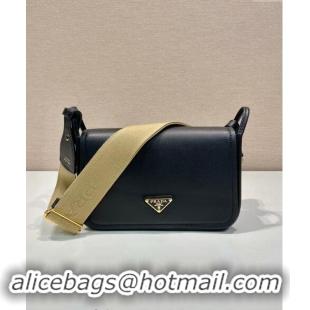 Good Taste Prada Leather Shoulder bag 1BD372 Black 2024