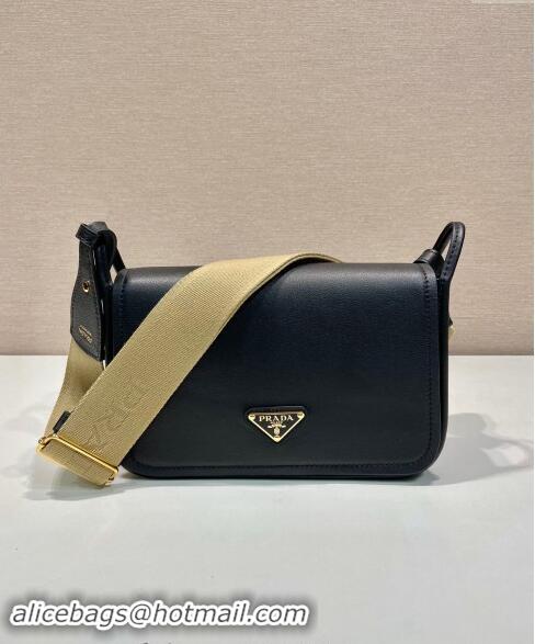 Good Taste Prada Leather Shoulder bag 1BD372 Black 2024