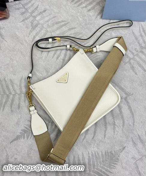 Famous Brand Prada Leather Bucket bag 1BH220 White 2024