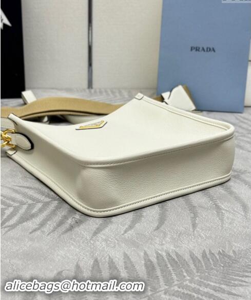 Famous Brand Prada Leather Bucket bag 1BH220 White 2024