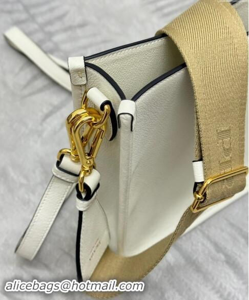 Famous Brand Prada Leather Bucket bag 1BH220 White 2024