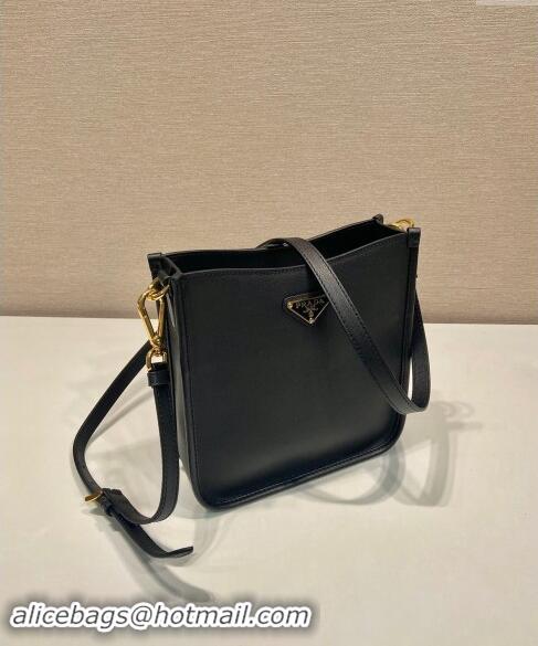 Pretty Style Prada Leather Bucket bag 1BH220 Black 2024