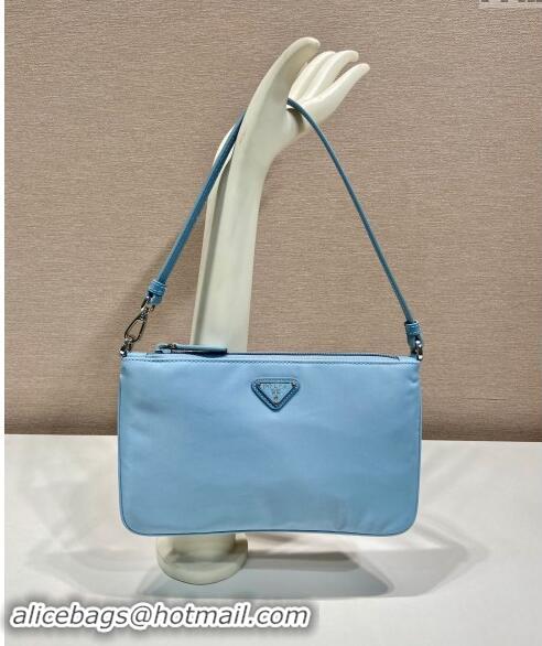 Top Grade Prada Re-Nylon mini bag 1NI545 Light Blue 2024