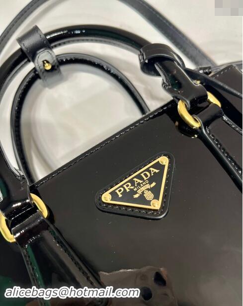 Low Cost Prada Galleria Patent Leather Micro Bag 1BA906 Black 2024