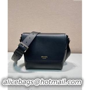 Top Design Prada Mens Medium Leather shoulder bag 2VD069 Black 2024