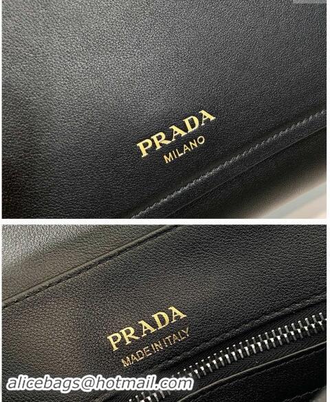 Top Design Prada Mens Medium Leather shoulder bag 2VD069 Black 2024