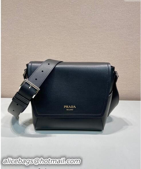 Top Design Prada Mens Medium Leather shoulder bag 2VD069 Black 2024