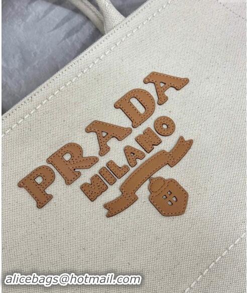 Pretty Style Prada Large linen blend tote bag 1BG473 2024