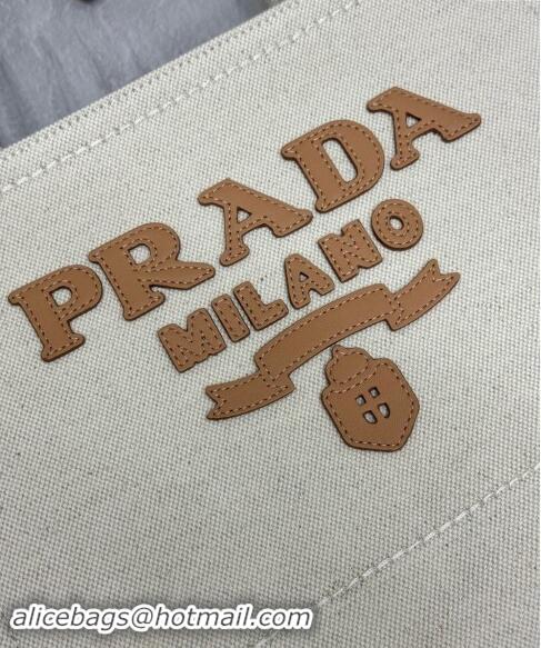 Top Grade Prada Medium linen blend tote bag 1BG474 2024