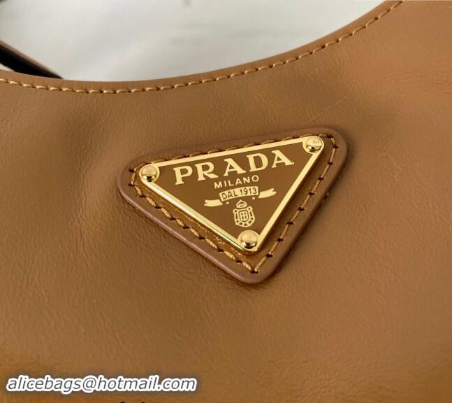 Unique Style Prada Re-Edition 2005 shiny leather shoulder bag 1BH204 Brown 2024