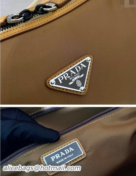 Modern Classic Prada Men's Re-Nylon and leather duffel bag 2VC040 Cork Beige 2024