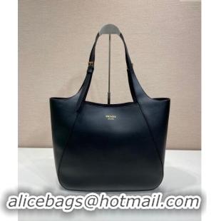 Top Grade Prada Leather Tote bag 1bg512 Black 2024