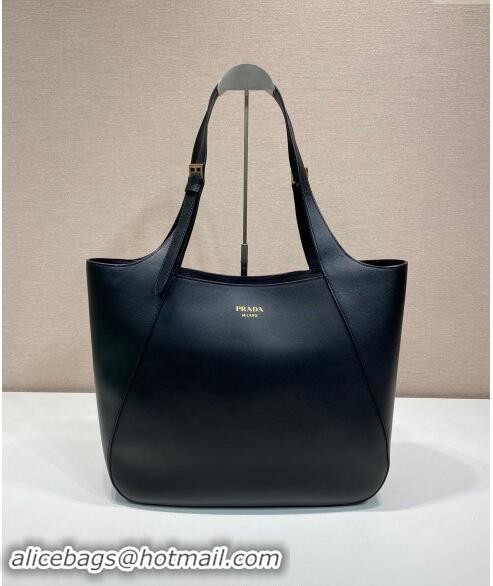 Top Grade Prada Leather Tote bag 1bg512 Black 2024