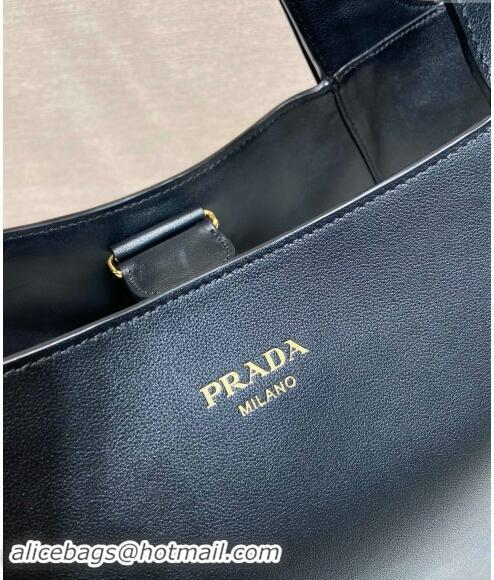 Top Grade Prada Leather Tote bag 1bg512 Black 2024