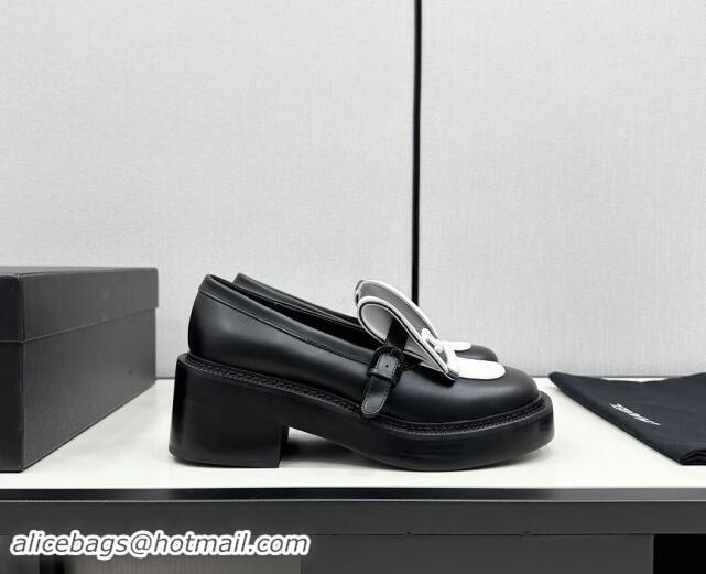 Unique Discount Chanel Calfskin Loafers CH82907 White/Black 082907